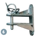 Paire de chapes simples rallongées 128 m