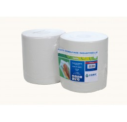 LOT DE 2 BOBINES ESSUYAGE BLANCHE T1000