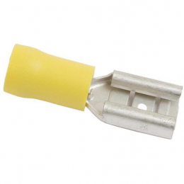Cosse clip 10mm femelle jaune