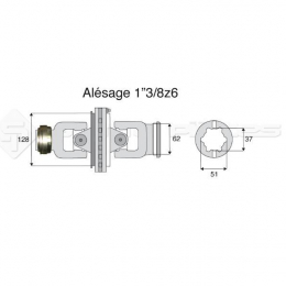 JOINT INT HOM EVO T.S4 1"3/8-6 QM