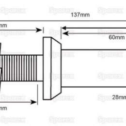 Piton a visser 28x22mm