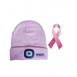 Bonnet avec lampe frontale LED intégrée