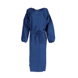 Tablier traite/lavage avec manches, bleu