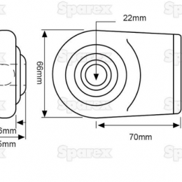 Rotule à souder plate 22
