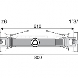 CARDAN fendeuse 0,80M 1" 3/8