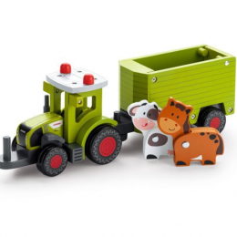 AXION 870+Remorque a betail, bois