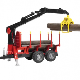 REMORQUE BOIS AVEC 4 TRONCS