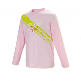 TEE-SHIRT A MANCHES LONGUES ROSE ENFANTS