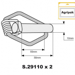 Agripak 2 goupilles sécurité 10mm
