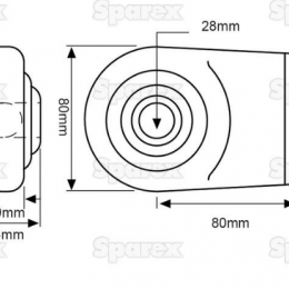 Rotule à souder plate 28