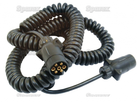 RALLONGE SPIRALE 3.5m, mâle/mâle 7 PLOTS