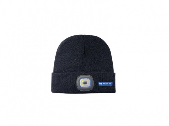 Bonnet avec lampe frontale LED intégrée