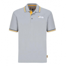 Polo à liseré gris JCB