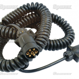 RALLONGE SPIRALE 3.5m, mâle/mâle 7 PLOTS