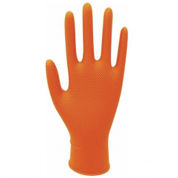GANTS JETABLES NITRILE ORANGE T9 PAR 100
