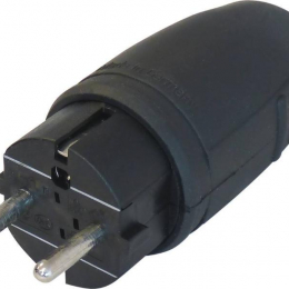 FICHE MALE CAOUTCHOUC ETANCHE IP44